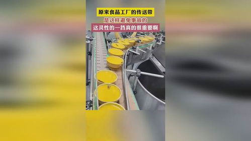 原來食品工廠的傳送帶是這樣避免事故的這靈性的一擋真的很重要啊